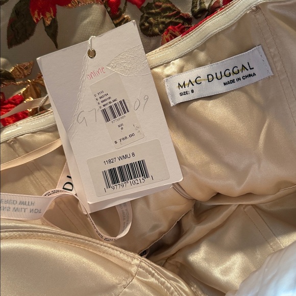 how to wear bras with backless dresses Tea Length Floral Ruffle Dress Cocktail Mac Duggal 56092 – The Dress Outlet